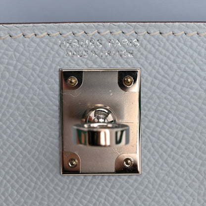 Hermes Epsom Mini Kelly Sellier 20 Bleu Brume Vert Jade Gold 6 of 13