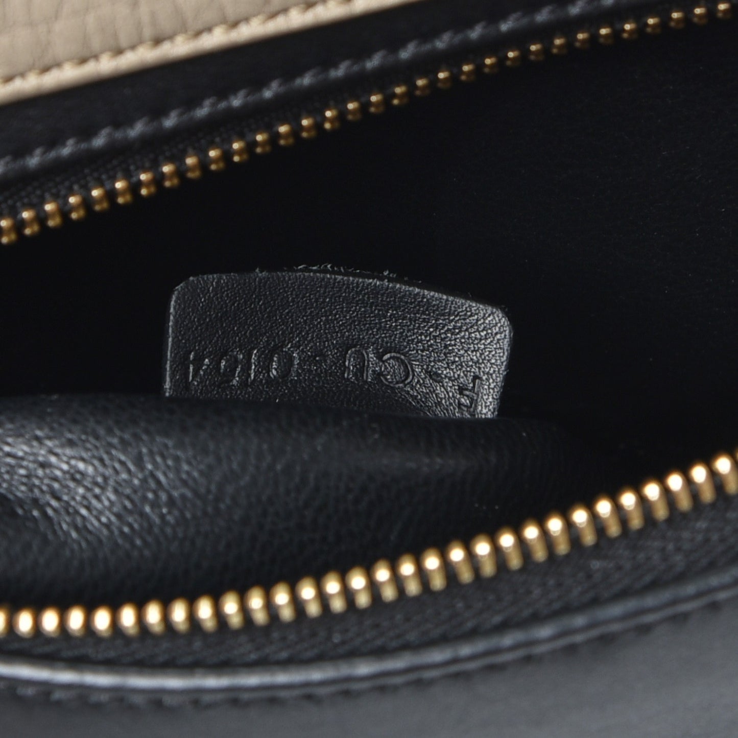 Textured Calfskin Suede Small Tri-Color Trapeze Sand