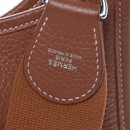 Hermes Taurillon Clemence Evelyne III PM Gold 6 of 9