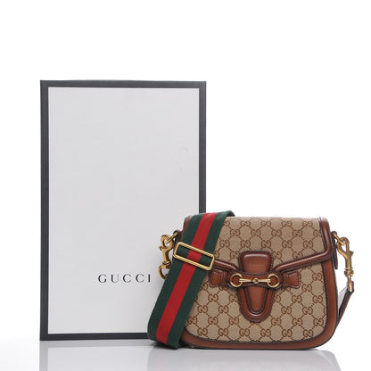 Gucci Monogram Medium Lady Web Shoulder Bag Beige Cuir 9 of 9