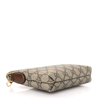 Gucci GG Supreme Monogram Azalea Calfskin Small Retro Interlocking G Wristlet Messenger Bag Beige Ebony Brown Sugar 4 of 14