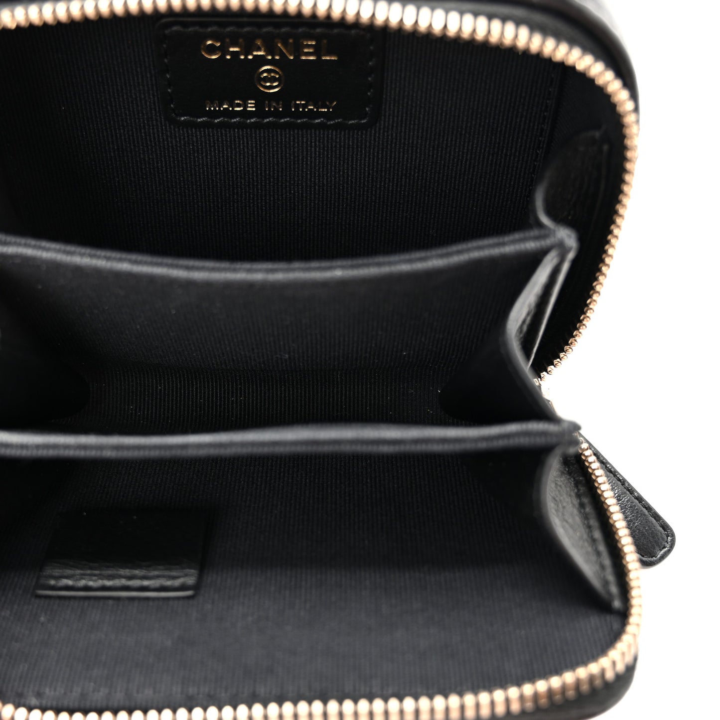 Lambskin Quilted Mini Lacquered Chain Clutch Black