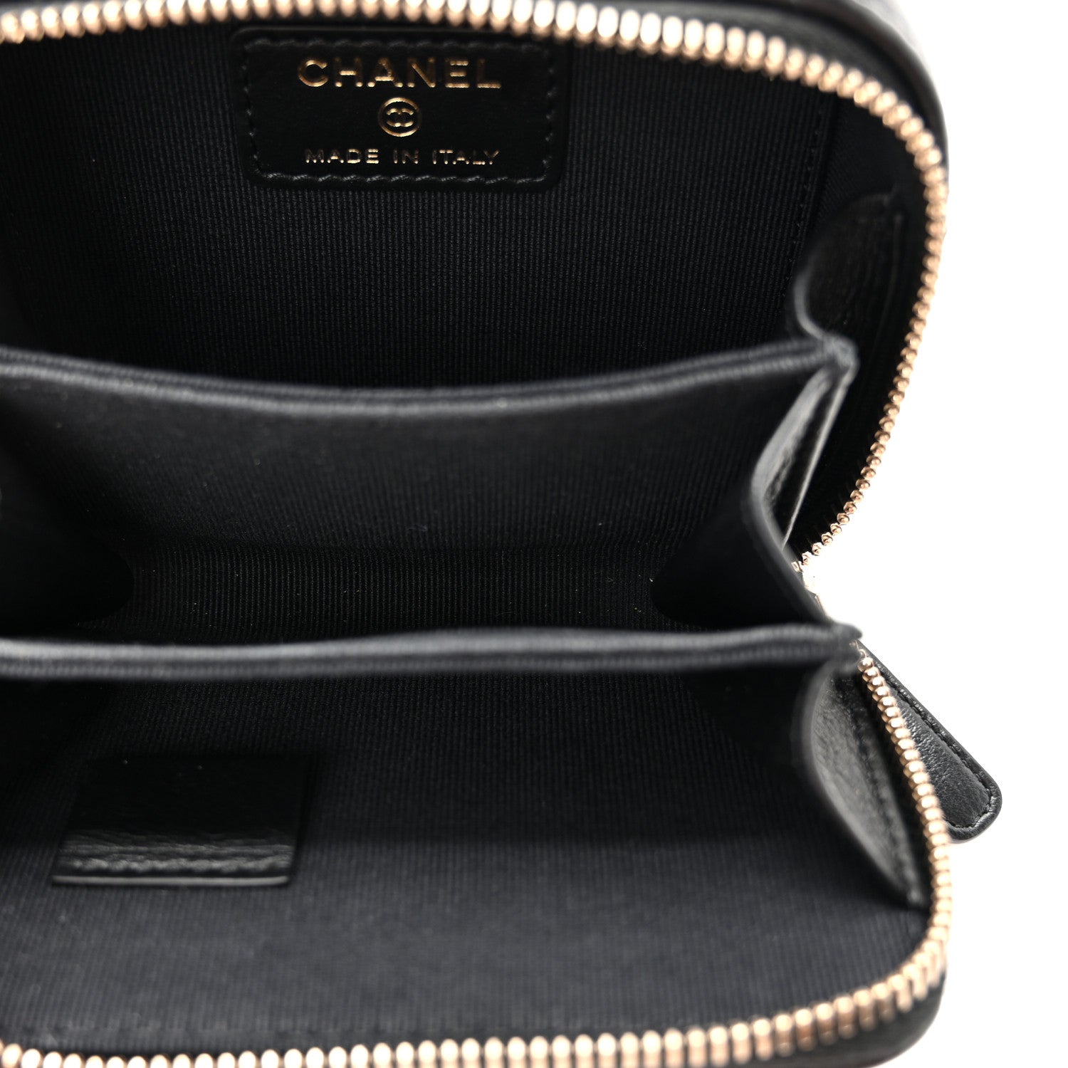 Chanel Lambskin Quilted Mini Lacquered Chain Clutch Black 5 of 10