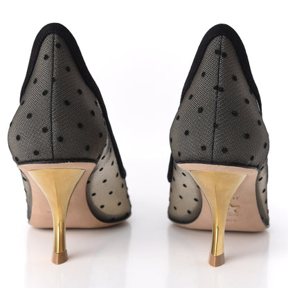 Christian Dior Suede Mesh Plumetis D-Sculpture Pumps 36.5 Black 6 of 9