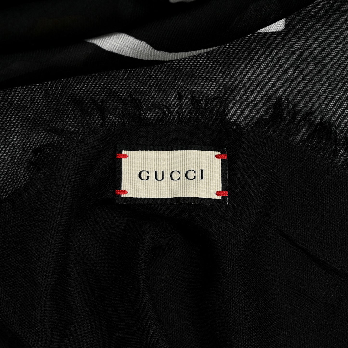 Modal Silk Coco Capitan Logo Square Scarf Black