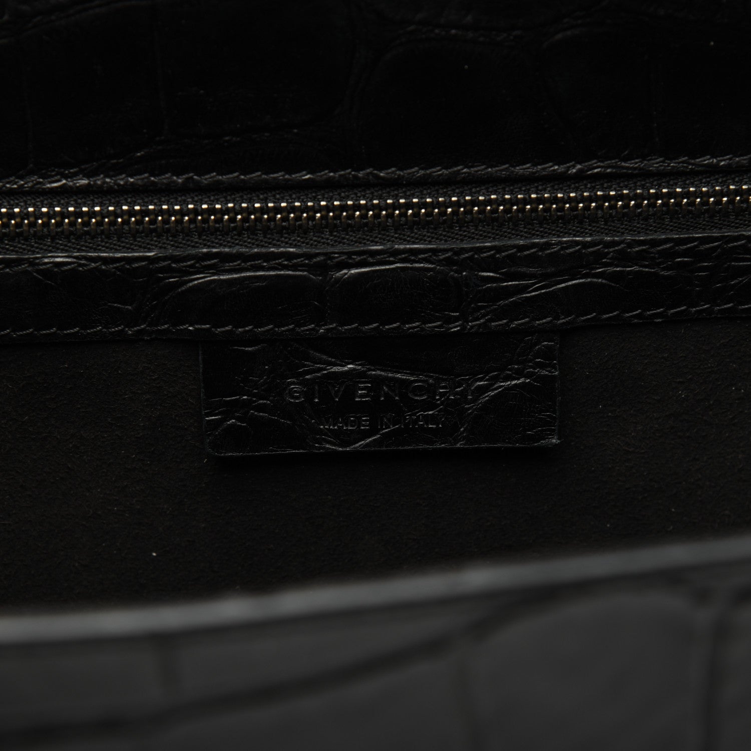 Givenchy Calfskin Crocodile Embossed Medium Pandora Box Crossbody Bag Black 8 of 28
