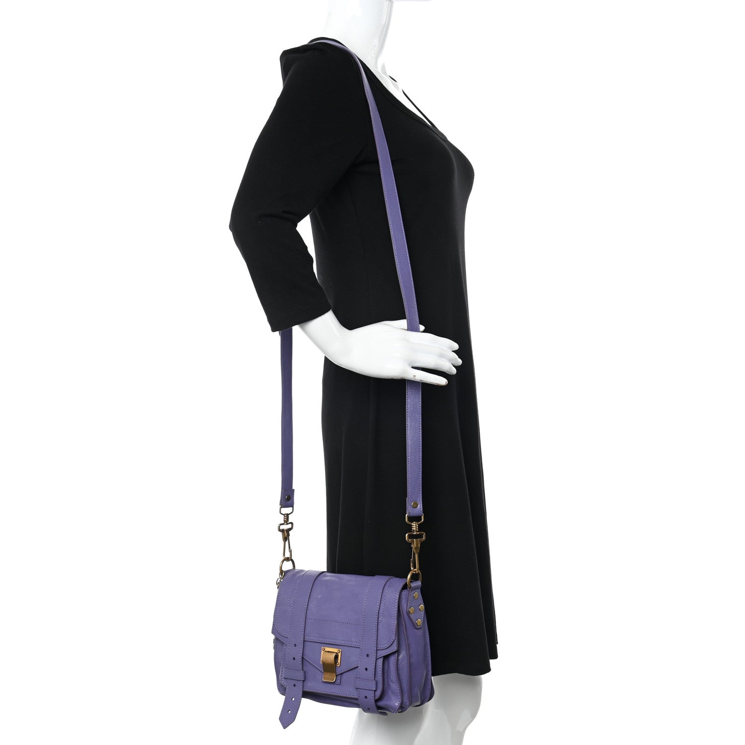Proenza Schouler Lambskin PS1 Mini Pouch Messenger Bag Berry 2 of 10