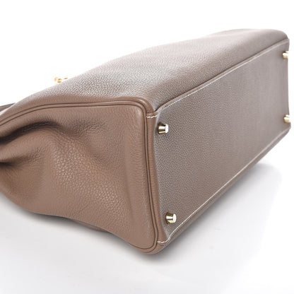 Hermes Togo Kelly Retourne 40 Etoupe 7 of 34