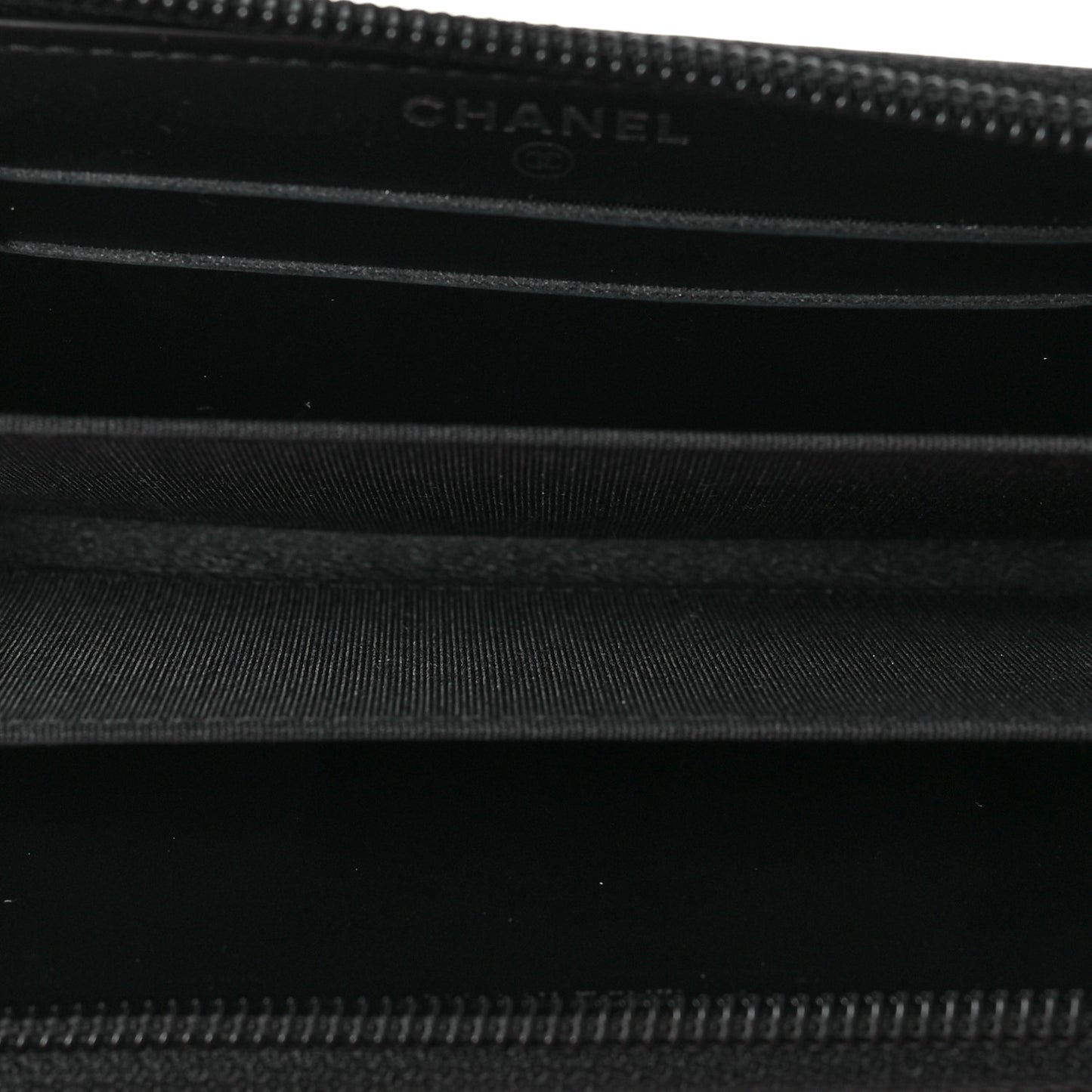 Distressed Patent Quilted Small Boy Zip Around Wallet Black
