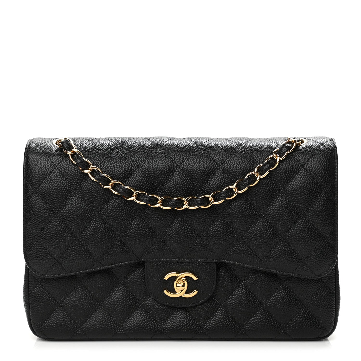 Chanel Caviar Quilted Jumbo Double Flap Black 1 of 11