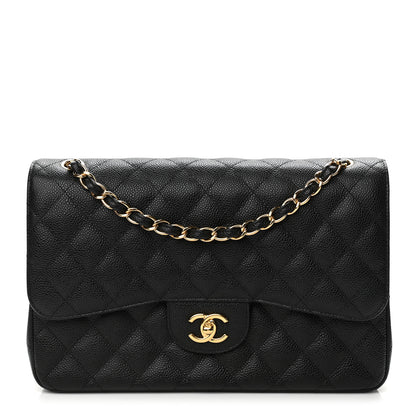 Chanel Caviar Quilted Jumbo Double Flap Black 1 of 11