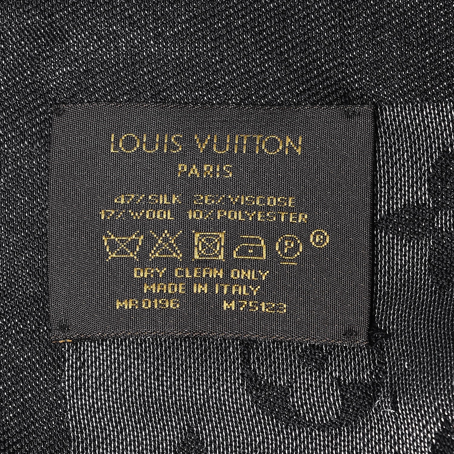 Louis Vuitton Silk Lurex Wool Monogram Shine Shawl Black 4 of 6