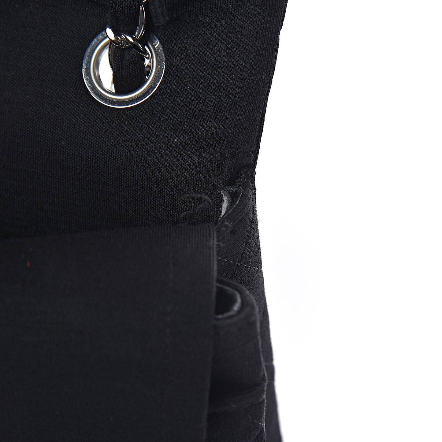 Jersey Quilted Medium Double Flap Black