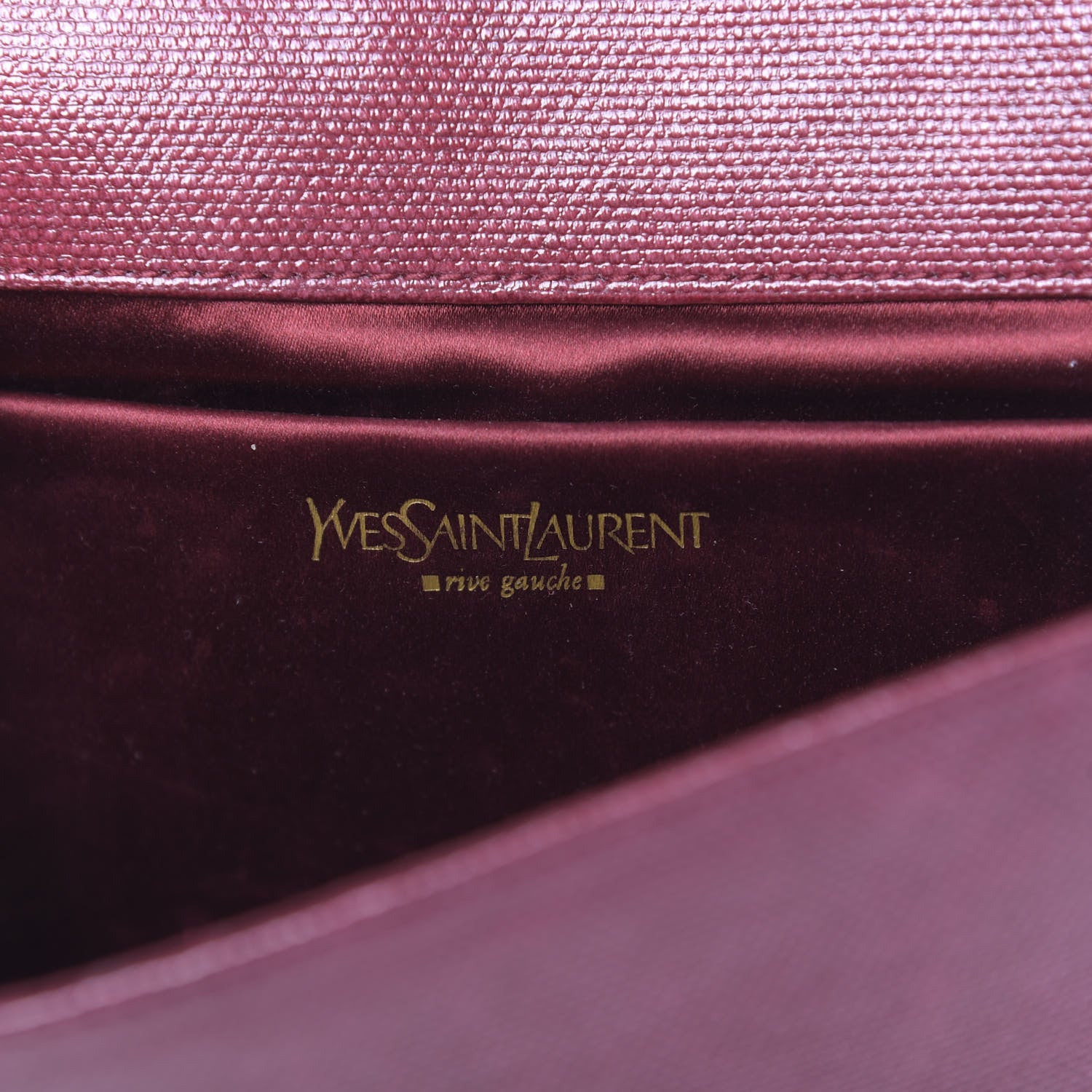 Saint Laurent Coated Linen Large Belle De Jour Clutch Palissandre 6 of 9