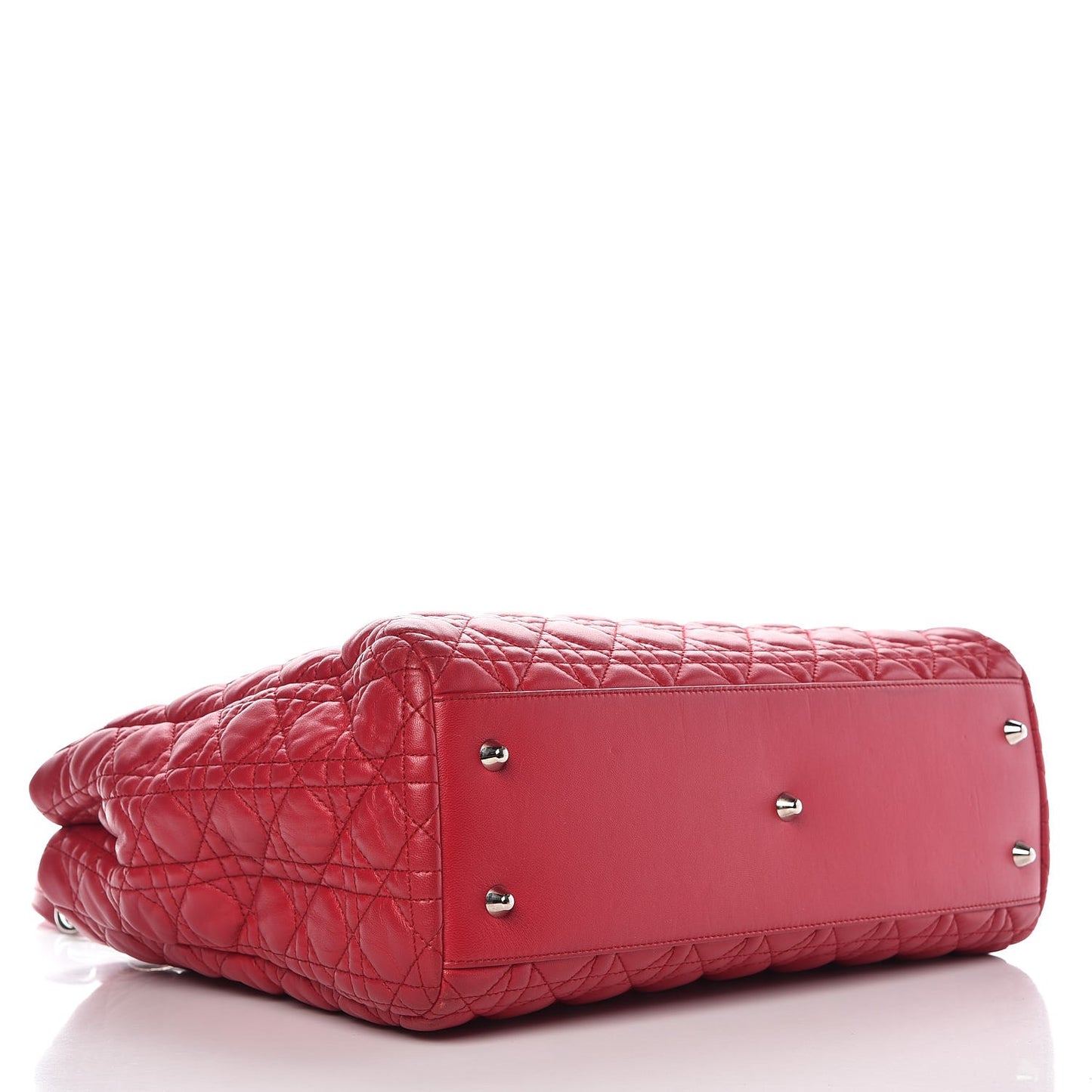 Lambskin Cannage Large Dior Soft Shopping Tote Fuchsia