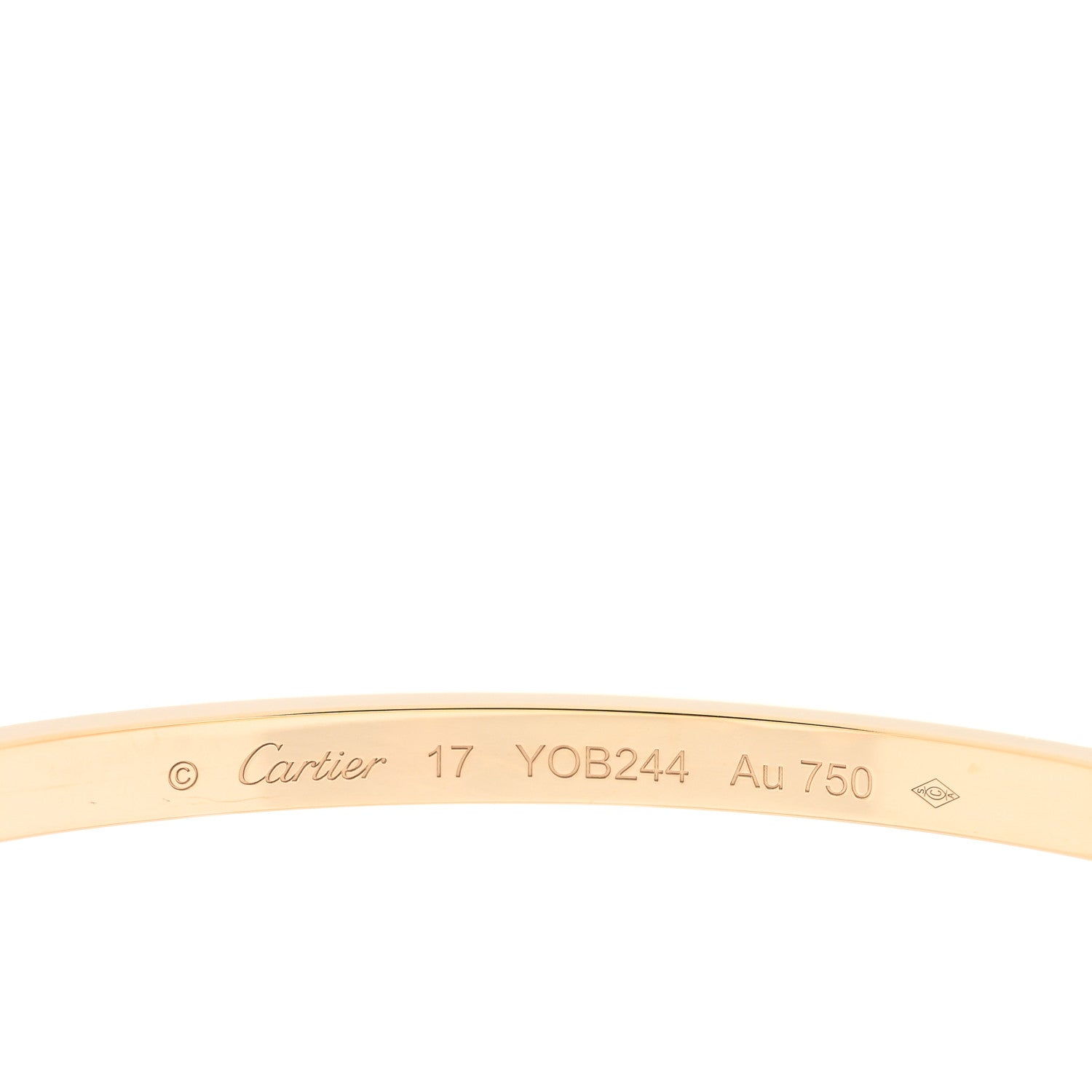 Cartier 18K Yellow Gold Small LOVE Bracelet 17 3 of 5