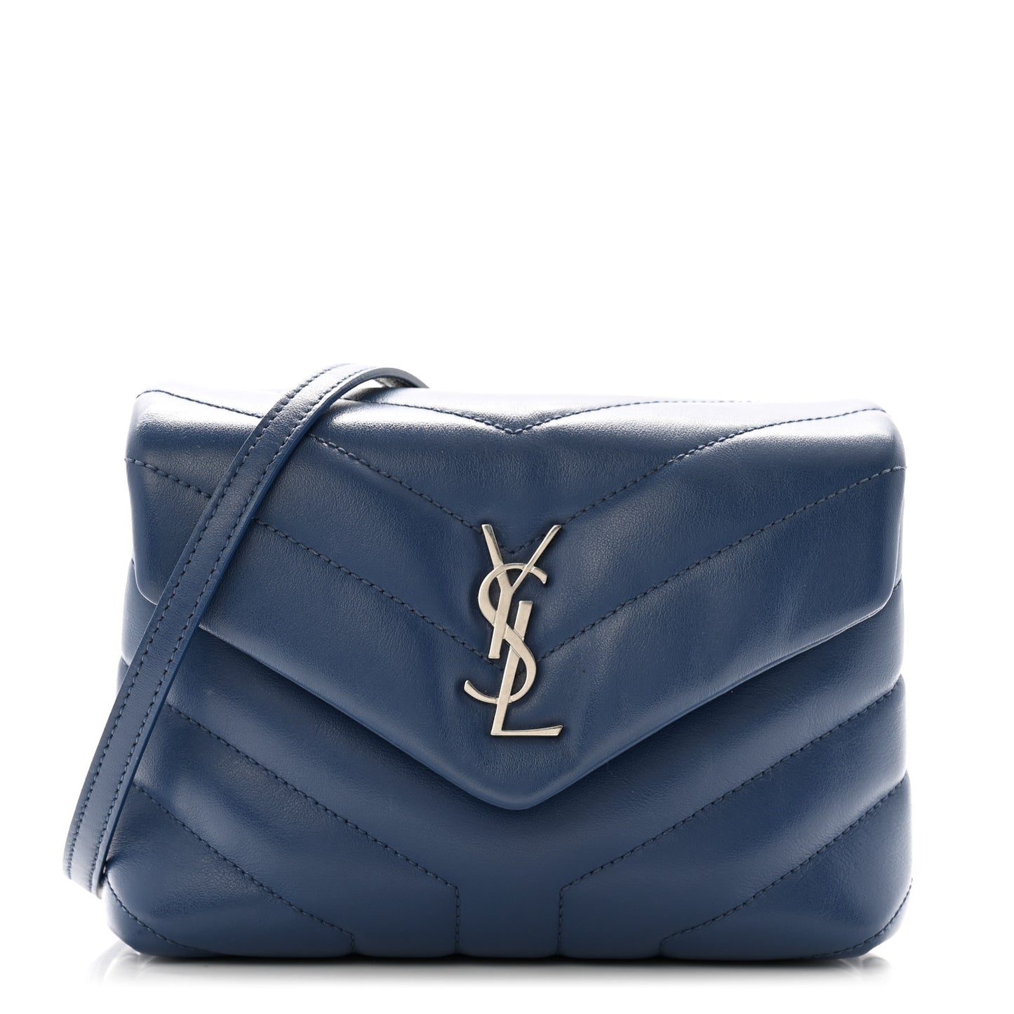 Calfskin Y Quilted Monogram Toy Loulou Chain Satchel Denim