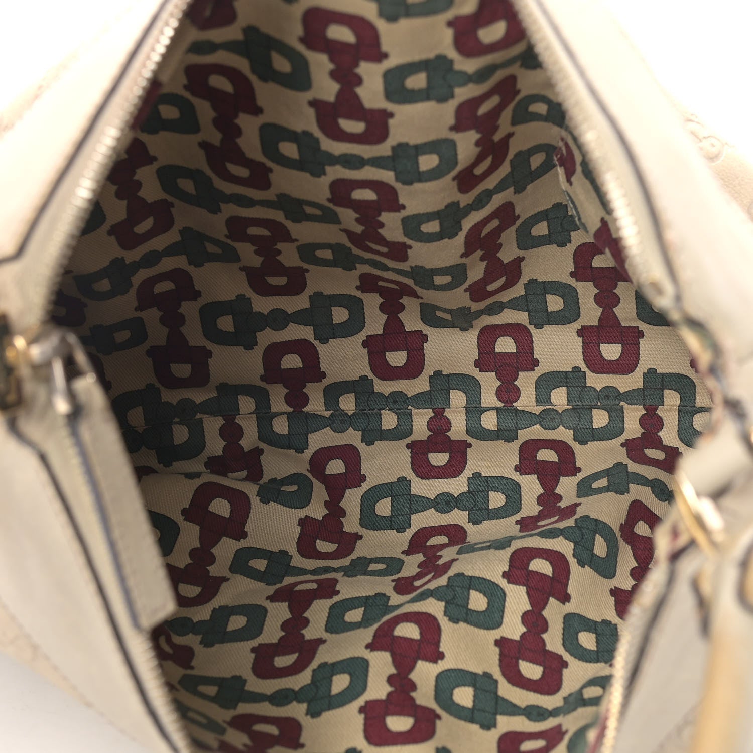Gucci Guccissima Large D Gold Ring Hobo Off White 5 of 19