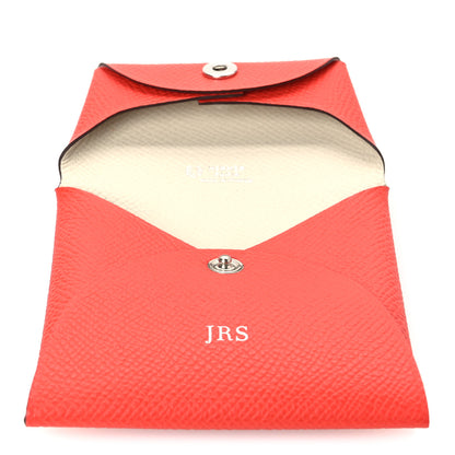 Hermes Epsom Verso Horseshoe Bastia Coin Purse Capucine Nata 5 of 9