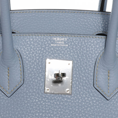 Hermes Togo Birkin 30 Bleu Lin 8 of 10