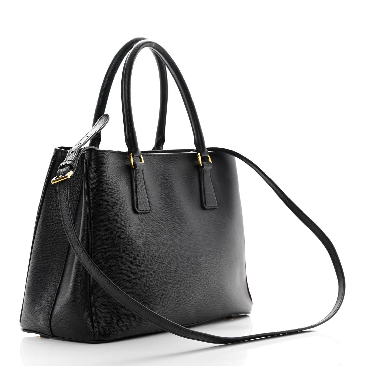 Saffiano Lux Medium Tote Black