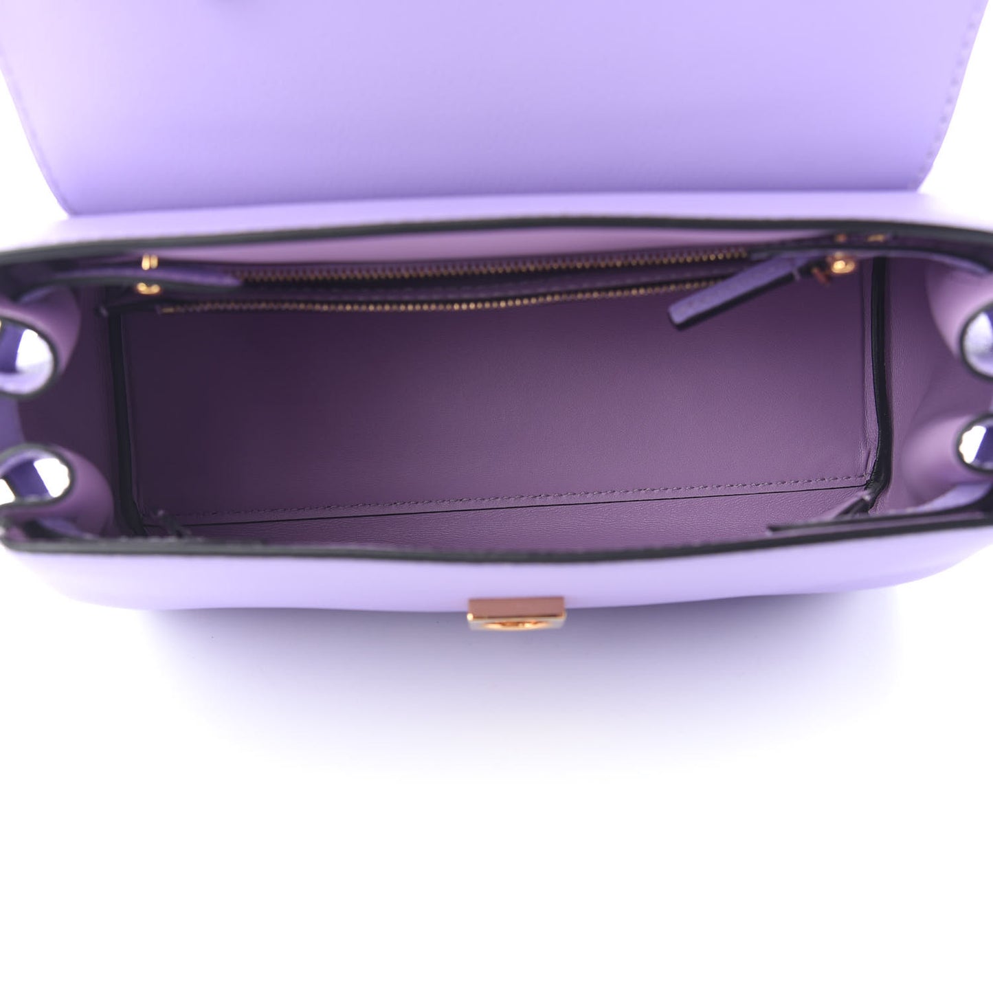 Calfskin Medusa Small Top Handle Handbag Lilac