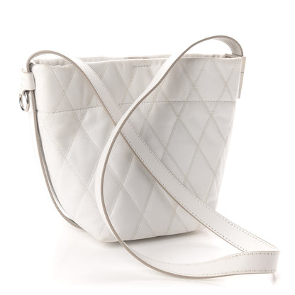 Givenchy Lambskin Quilted Mini GV Bucket Bag White 3 of 11