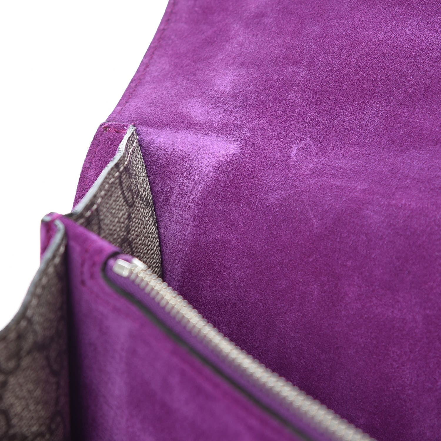 Gucci GG Supreme Monogram Suede Small Dionysus Shoulder Bag Purple 11 of 11