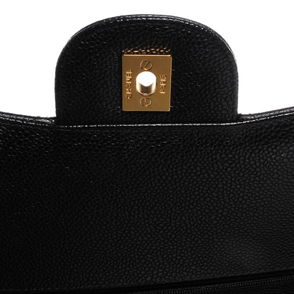 Chanel Caviar Quilted Jumbo Double Flap Black 6 of 9