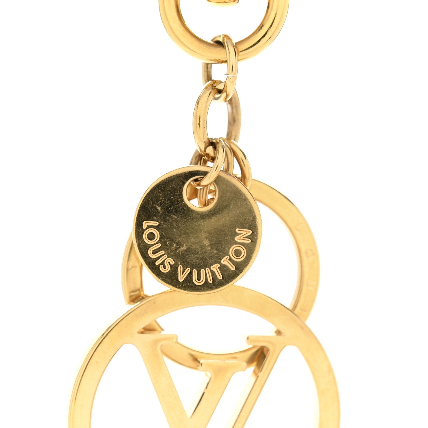 Louis Vuitton LV Circle Bag Charm Key Holder Gold 3 of 5