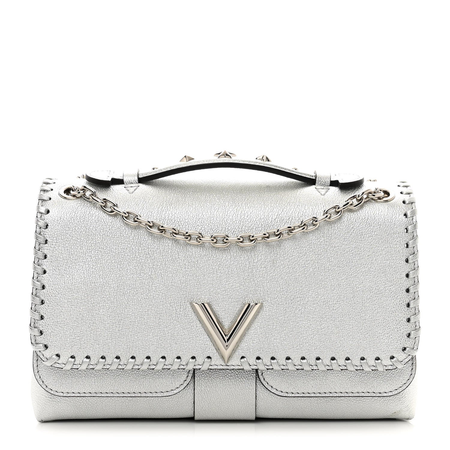 Louis Vuitton Cuir Plume Ecume Very Chain Bag Argent 1 of 10