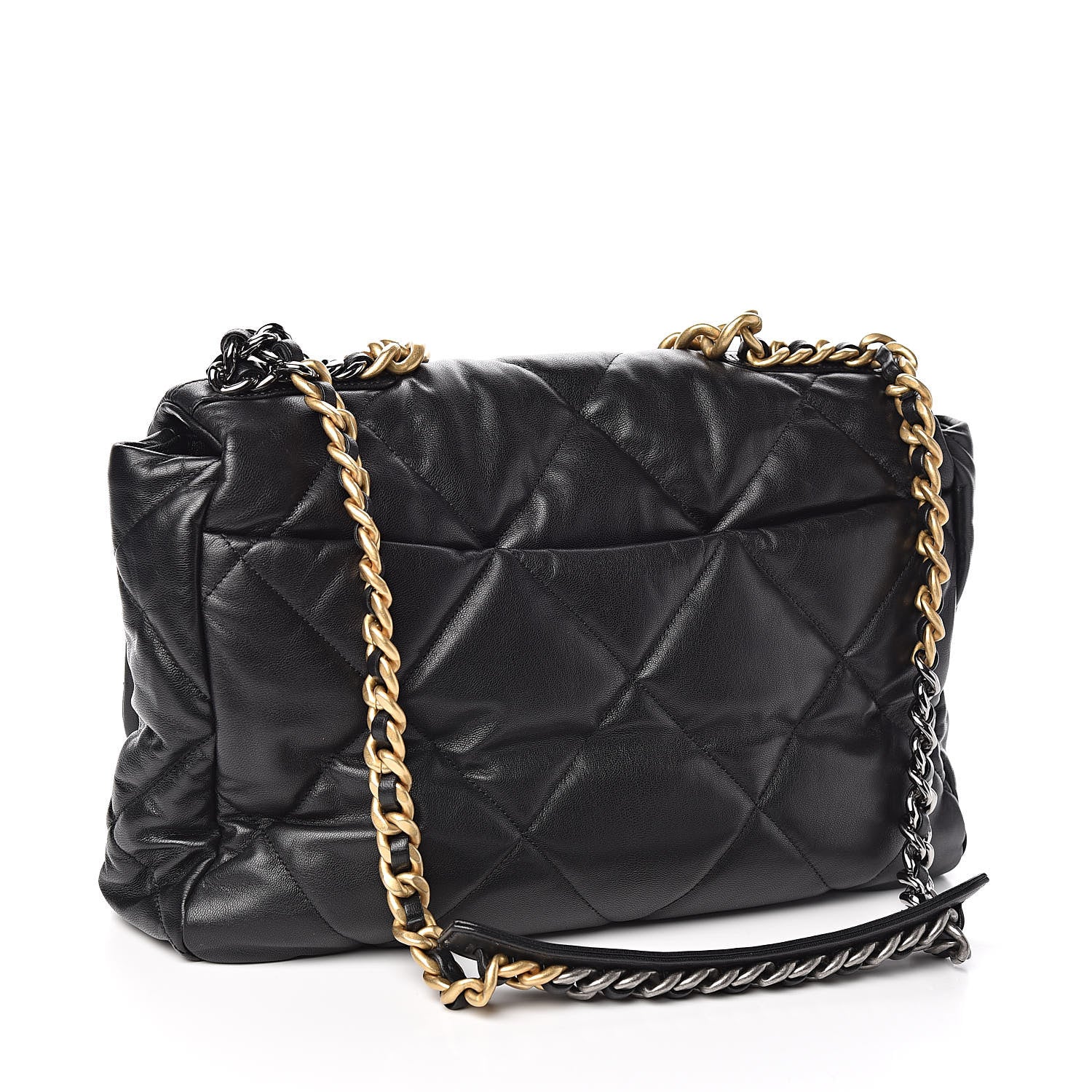 Chanel Lambskin Quilted Maxi 19 Flap Black 3 of 10