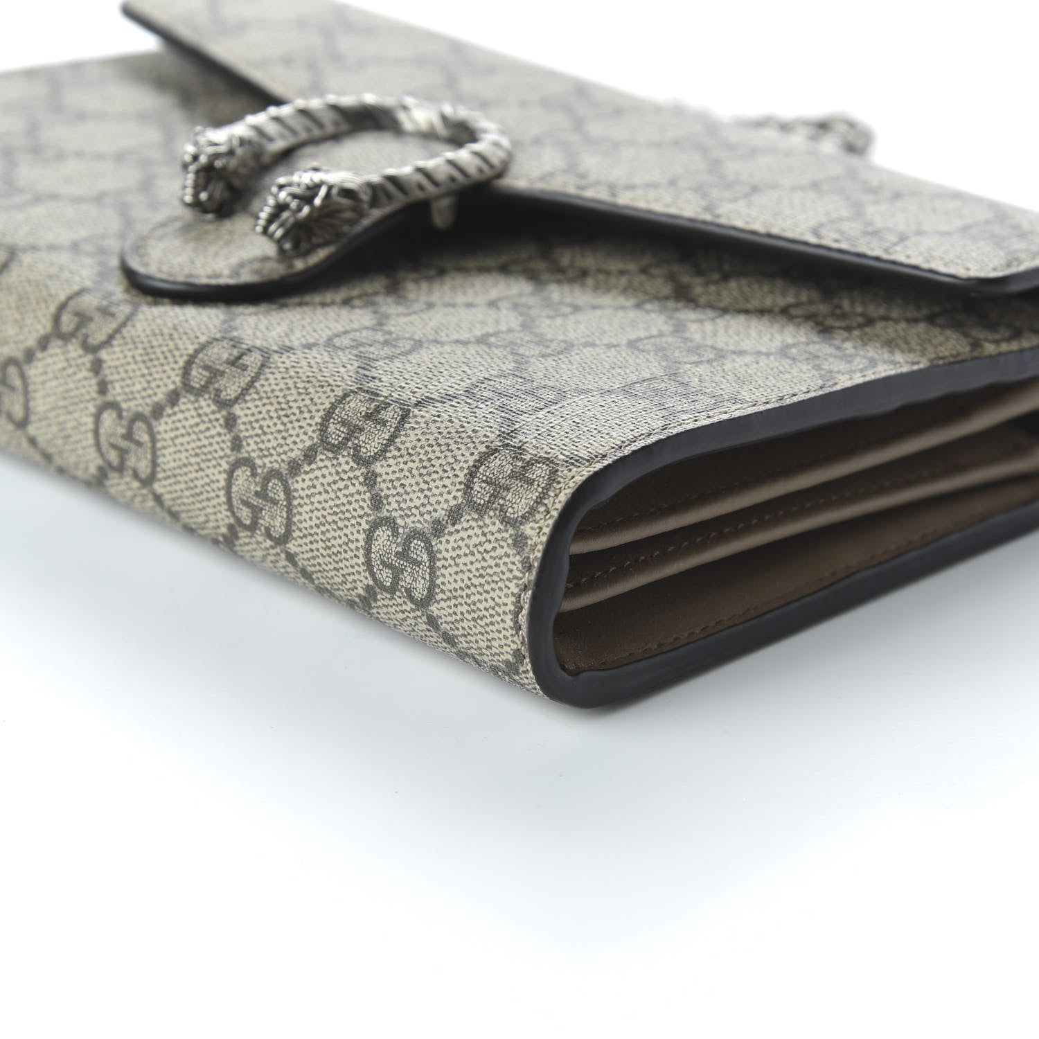 Gucci GG Supreme Monogram Mini Dionysus Chain Wallet Beige Taupe 7 of 9