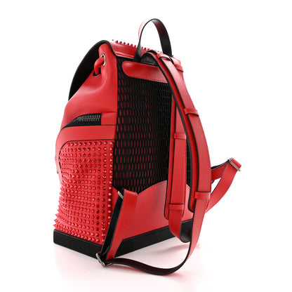Christian Louboutin Calfskin Spiked Explorafunk Backpack Red 3 of 10