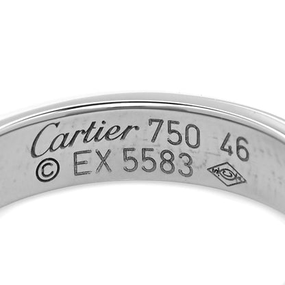 Cartier 18K White Gold 3.5mm LOVE Wedding Band Ring 46 3.75 4 of 4