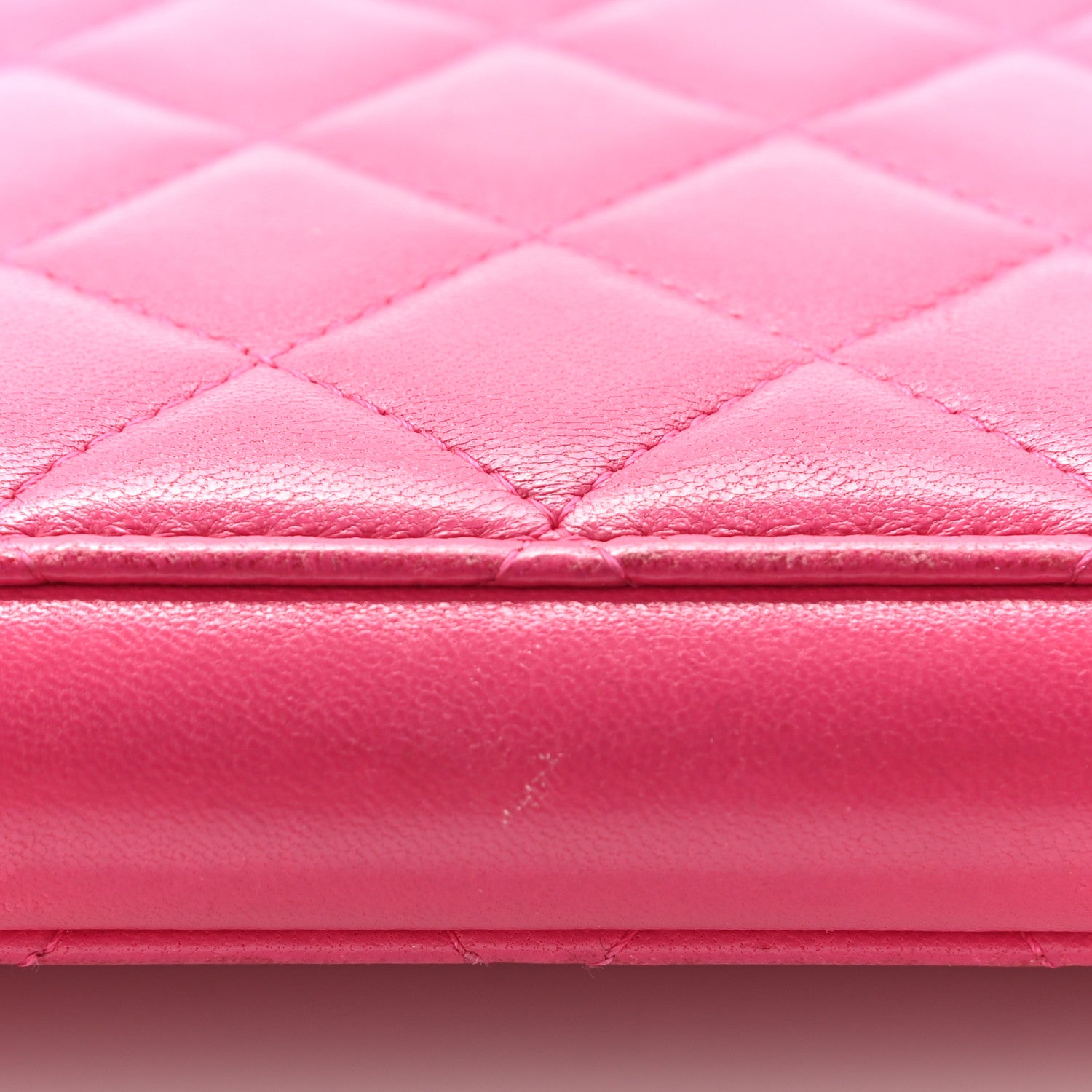 Chanel Lambskin Quilted Travel Case Pink 23 of 25
