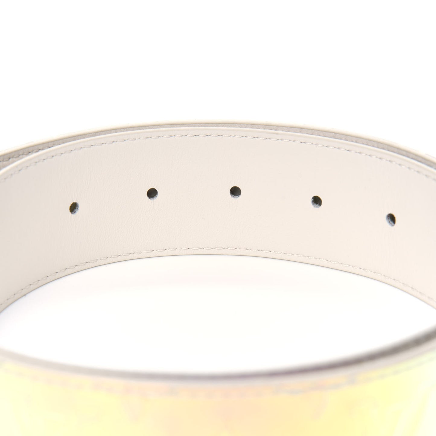 PVC Monogram 40mm LV Initiales Reversible Belt 85 34 Iridescent Prism