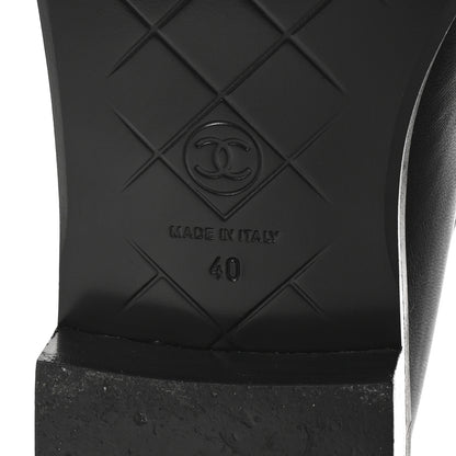 Chanel Lambskin Quilted CC Turnlock Loafers 40 Black 7 of 10
