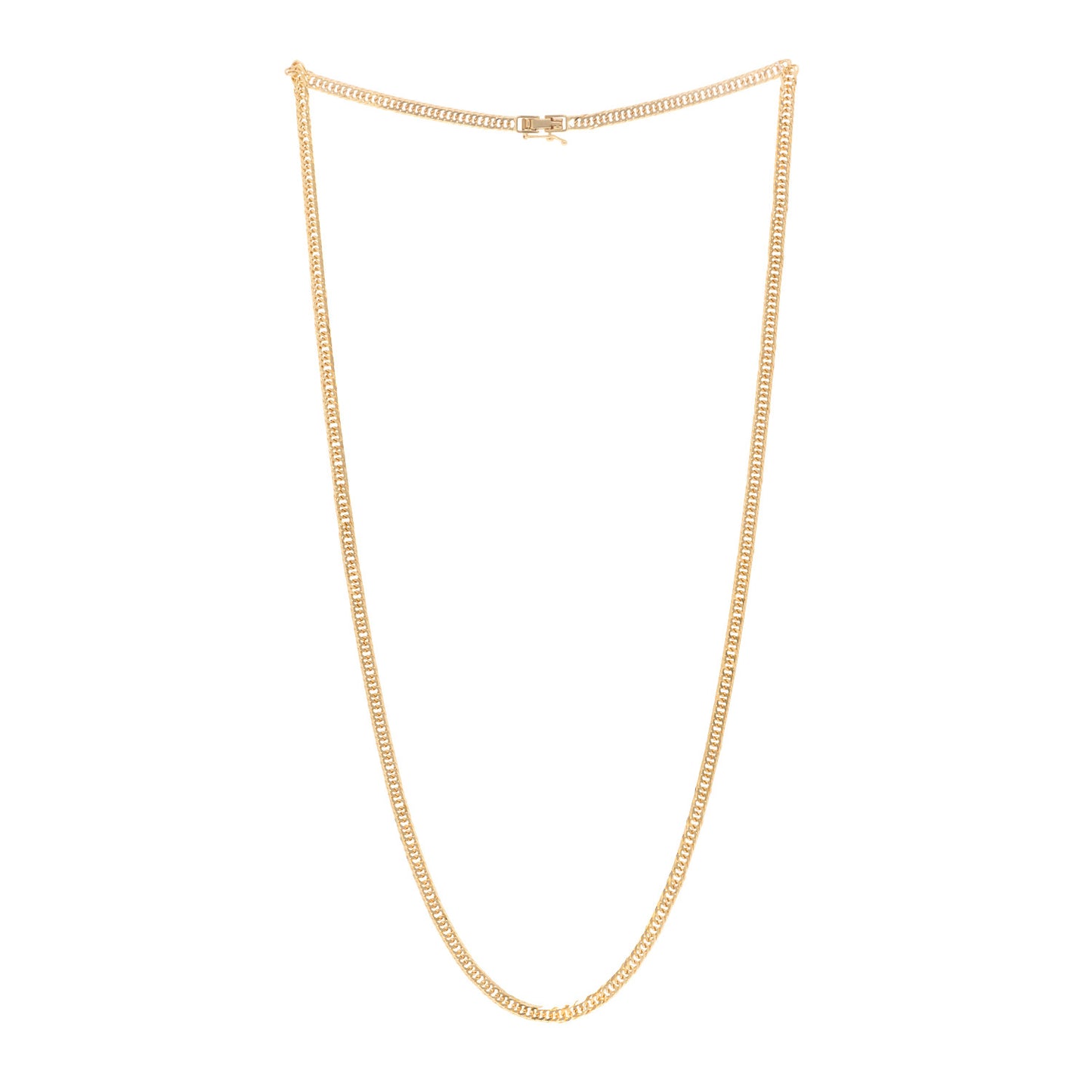 18K Yellow Gold Curb Chain Necklace 19.75"