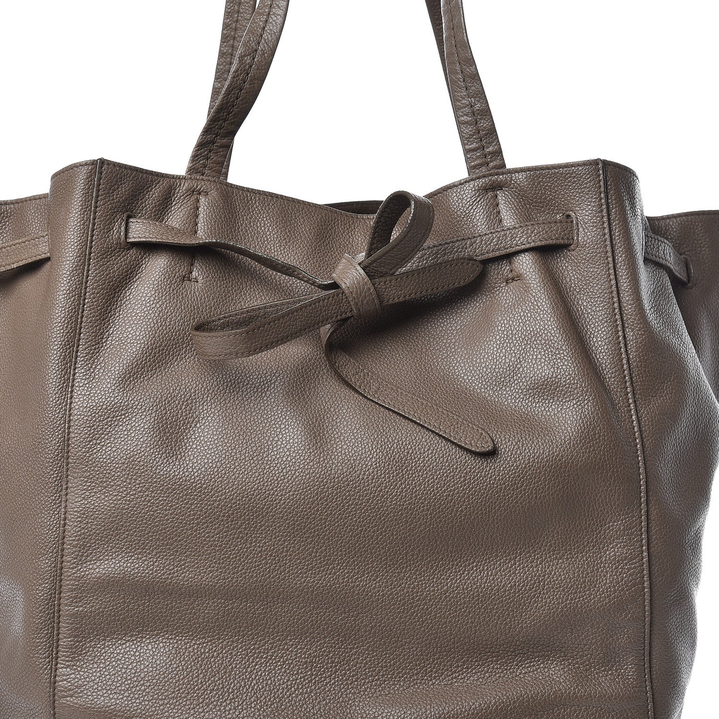 Soft Grained Calfskin Medium Belt Cabas Phantom Taupe