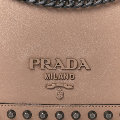 Prada Glace Calfskin Studded Crossbody Cammeo 9 of 14