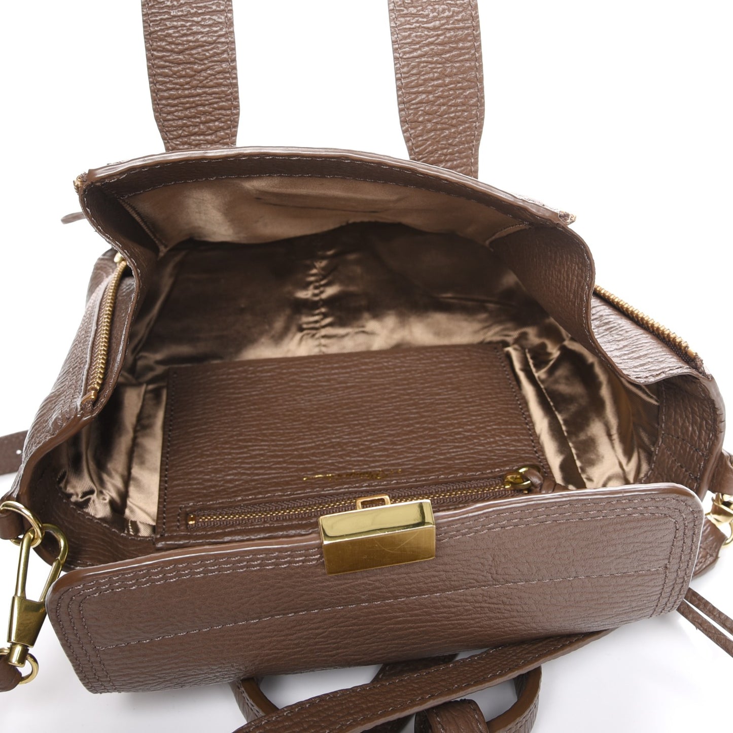 3.1 Textured Calfskin Mini Pashli Satchel Taupe