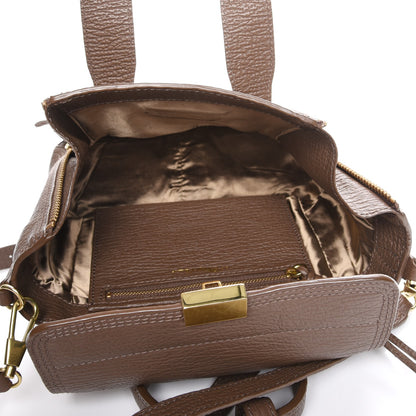 3.1 Phillip Lim 3.1 Textured Calfskin Mini Pashli Satchel Taupe 5 of 8