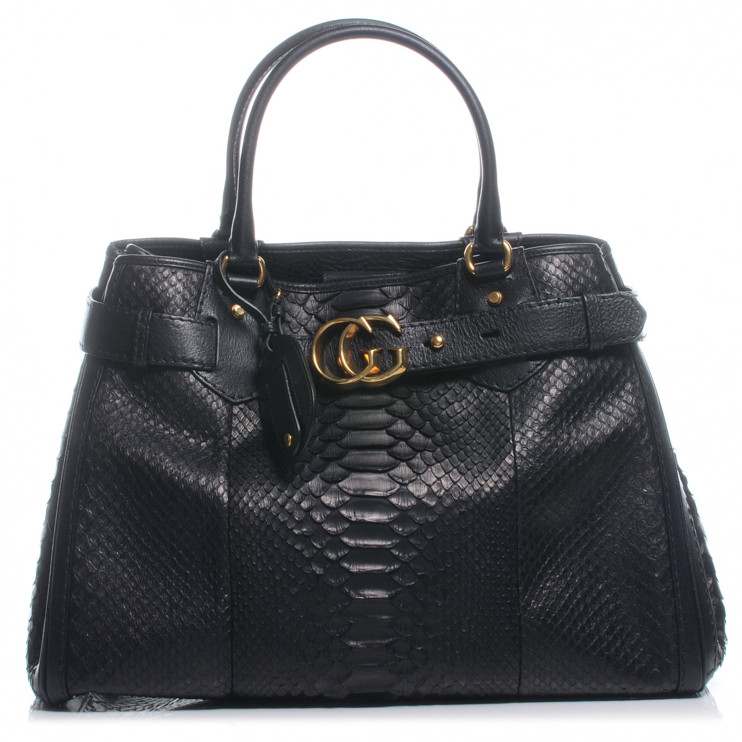Gucci Python Large GG Running Tote Black 1 of 7