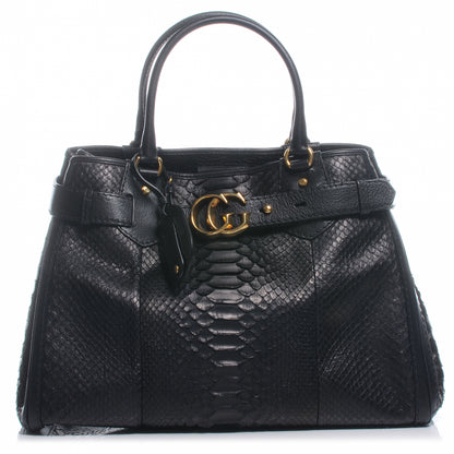 Gucci Python Large GG Running Tote Black 1 of 7