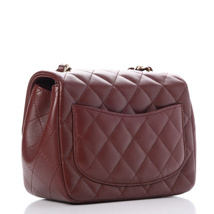 Chanel Lambskin Quilted Mini Square Flap Burgundy 1 of 8