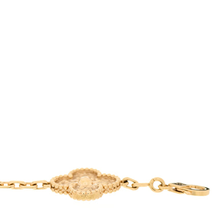 Van Cleef & Arpels 18K Yellow Gold 5 Motifs Vintage Alhambra Bracelet 3 of 4