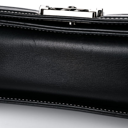 Chanel Metallic Goatskin Calfskin Medium Boy Flap Silver Black 13 of 15
