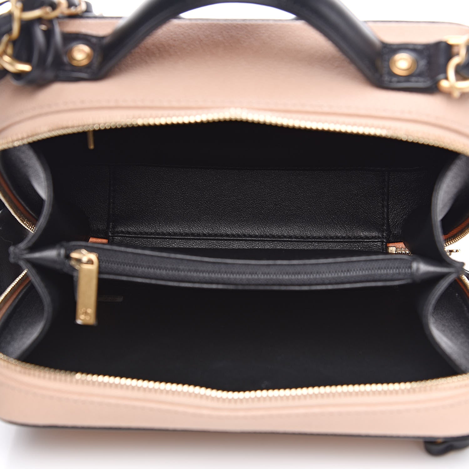 Chanel Caviar Quilted Medium CC Filigree Vanity Case Beige Black 5 of 13