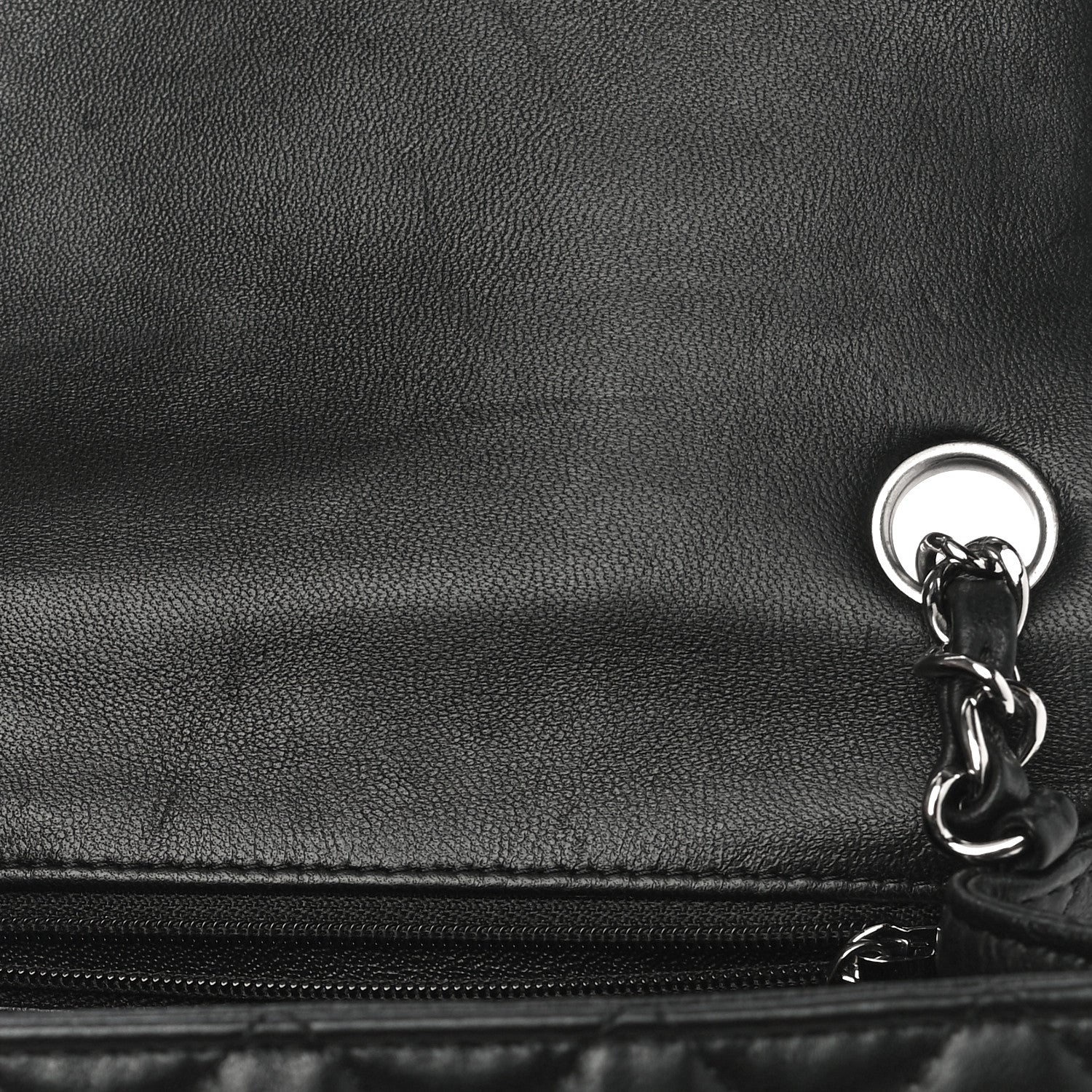 Chanel Lambskin Quilted Mini Square Flap Black 6 of 10